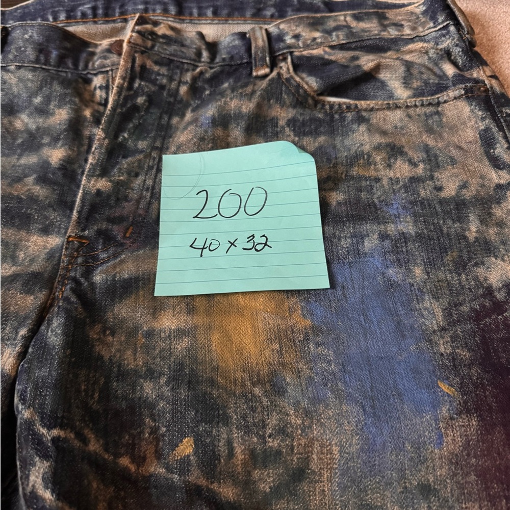 Men's Multicolor Distressed Pants
